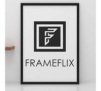 FrameFlix Black 70x70 cm Thin Picture Photo Frame Wall Hanging Wood Effect