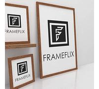 FrameFlix Dark Brown 11x9 Inch Thin Picture Photo Frame Wall Hanging Wood Effect
