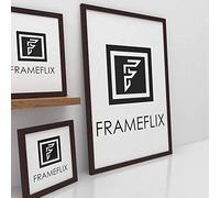 FrameFlix Mahogany 50x40 cm Thin Picture Photo Frame Wall Hanging Wood Effect