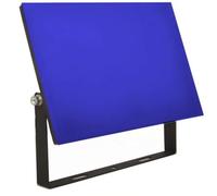 Frameless 10W Blue LED Slimline Floodlight, Weatherproof Outdoor Light, IP65 Rated Focus Light for Small Patio Areas, Garden Security Lights, Energy-Efficient, 80W Equivalent & 1 Meter Cable