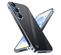 Frameless Case for Samsung Galaxy S25, Transparent Magnetic Ultra Thin Mobile Phone Case, Exposed Sides, Compatible with Mag-Safe, Scratch-Resistant Protective Case for Samsung S25 5G (Blue)
