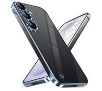 Frameless Case for Samsung Galaxy S26, Transparent Magnetic Ultra Thin Mobile Phone Case, Exposed Sides, Compatible with Mag-Safe, Scratch-Resistant Protective Case for Samsung S26 5G (Blue)
