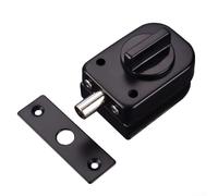 Frameless Glass Door Lock with Secure Mechanism, Easy Installation Without Drilling, Made for 8 12mm Glass (A)