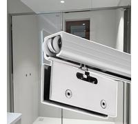 Frameless Glass Sliding Door Track Set Ceiling Mounted Sliding Door System for Bathroom Balcony Terrace Closet - 350cm (11.5ft) Sliding Door Hardware Kit