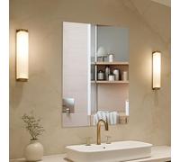 Frameless Mirror 16 x 24 Inches - Modern Vanity - Beveled Bathroom Mirrors for Over Sink - Farmhouse Rectangle Frameless
