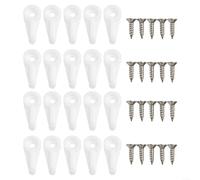Frameless Mirror Fixing Kit 20pcs Clear Plastic Wall Mounting Clips for Hardwall Plasterboard Glass Mirror Frame Retainer Clips Heavy Duty Safety Hooks(D 20pcs)