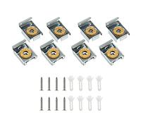 Frameless Mirror Glass Wall Hanging Fixing Kit - 8pcs Mirror Hanger Clips Suitable for Bathroom, Living Room & Public Places - 2 Sets