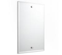 Frameless Rectangular Wall Mirror with Beveled Edge, HD Shatter-Proof Bathroom Mirror, Pre-Drilled Holes for Easy Hanging, Vertical or Horizontal, for Bedroom Living Room (45 × 30 cm) (45x30cm)
