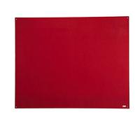 Frameless Red Felt Noticeboard for Office, Home and School - 1200mm x 900mm