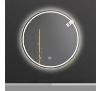 Frameless Round Bathroom Mirror， Wall Mounted Mirror With LED Light, 50cm 60cm 70cm Vanity Mirror, Large Circle Makeup Mirror, Dimmable