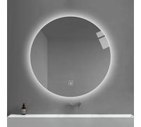 Frameless Round Bathroom Mirror， Wall Mounted Mirror With LED Light, 50cm 60cm 70cm Vanity Mirror, Large Circle Makeup Mirror, Dimmable