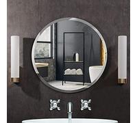 Frameless Round Wall Mounted Mirror Frameless Bathroom Living Room A Must have Mirror Home Decor (50x50cm)