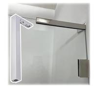 Frameless Shower Door Fixed Panel Wall-to-Glass Support Bar, Offices/Hotels Shower Door Stabilizer Bracket Fixed Rod, Stainless Steel Glass Top Channel(Silver,L-240mm (9 2/5"))