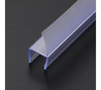 Frameless Shower Door Seal, 2 Pack X 2 m Glass Shower Door Bottom Seal Side Seal Strip Door Sweep for 8/10/12 mm Glass, Stop Shower Leaks Create a Water Barrier(H-10mm)