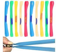 Frameless Slingshot Bracelet, 10 Pcs Flat Elastic Slingshot Replacement Bands Portable Cuttable with Microfiber Pouch Silent Rubber Sling Shot Tubing for Hunting, Randomly Colored