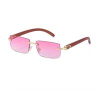 Frameless Sunglasses For Men, Double Bridge Cut-Out Design, Outdoor Retro Punk Uv400(C3)