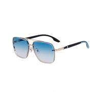 Frameless Sunglasses Suitable For Both Men And Women, With A Distinctive Double Bridge Design, Outdoor Retro Punk Style, Uv400 Protection.(C4)