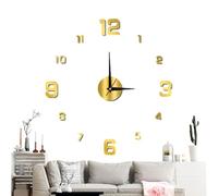 Frameless Wall Clock 3D DIY - 100g Frameless Wall Clock | Large Self Adhesive Modern Home Decor Clocks | Adjustable Size, Easy Install, Non Ticking for Living Room Bedroom