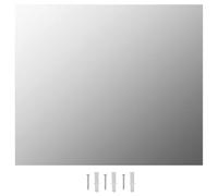 Frameless Wall Mirror 80 x 60 cm Glass 4 mm Thick with Mounting Accessories Ideal for Bathroom, Bedroom, Hallway, Living Room, Wardrobe, Decoration and Makeup