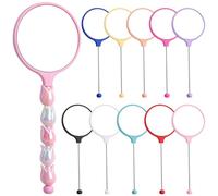 Framendino, 10 Pack Beaded Bar Handheld Mirror Mirrors Mini Round Mirrors for Travel DIY Crafts 10 Colors