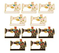 Framendino, 10 Pack Sewing Machine Brooch Pin Lapel Pins Funny Enamel Brooches for Backpacks Badges Bags Clothing