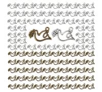 Framendino, 100 Pack Peace Dove Charms Pendants for Jewelry Making 2 Colors