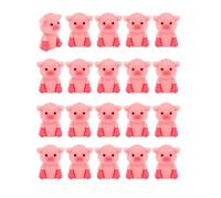 Framendino, 12 Pack 3D Pig Silicone Focal Beads Bluk for Making Keychains Pen