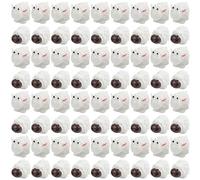 Framendino, 120 Pack Resin Mini Sheep Figurines Cute Sheep Ornament Animals Model Fairy Garden Moss Landscape DIY Terrarium Crafts Ornament Accessories for Home Decor