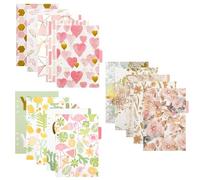 Framendino, 15 Pack Binder Index Dividers A5 Paper Insertable Page Tab Indexing Card for 6 Rings Notebooks Diary Journal Planner(3 Styles)