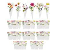 Framendino, 192 Pack Wildflower Cupcake Toppers Flower for Shower Wedding Decorations Garden Party Supplies
