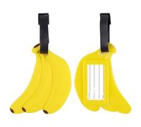 Framendino, 2 Pack Banana Fruit Silicone Luggage Tags Funny for Travel Suitcases Backpacks Bags
