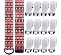 Framendino, 20 Pack Sublimation Canvas Belt Blank Heat Transfer with Double D-Ring for DIY Crafts White