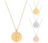 Framendino, 3 Pack Laser Engraving Blanks Necklace Stainless Steel Stamping Pendant for DIY Craft