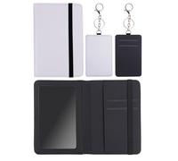 Framendino, 4 Pack Sublimation Passport Cover and Work Card Holder Set Leather Blank Tavel Book With Travel ID for Business