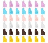 Framendino, 42 Pack Chocolate Charm Simulation Dessert Food Pendant for DIY Jewelry Making Crafts (6 Colors)