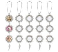 Framendino, 5 Pack Sublimation Car Hanging Ornament Blanks with Angel Wing Charms Pendants for Home Window DIY Picture Crafts (3 Sheets)