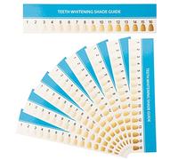 Framendino, 50 Pack Paper Teeth Shade Guide Whitening Comparing Chart for Home Care