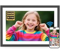 Frameo 10.1 Inch 2K WiFi Digital Photo Frame with 64GB Memory, FHD IPS Touchscreen Digital Picture Frame, Auto-Rotate, Instant Photo & Video Sharing via Frameo App