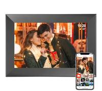 Frameo 10.1 Inch Digital Picture Frame - 1280x800 IPS HD Display, WiFi Cloud & App Control, Touch Screen, 32GB Built-in Storage, Auto-Rotate Portrait/Landscape, Remote Photo Upload (Black)