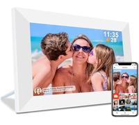 Frameo 10.1 inch Digital Picture Frame, Electronic Photo Frame, Smart WiFi Digital Photo Frame, 32GB Storage SD Card Slot, 1280x800 IPS Display, Auto-Rotate Wall Mountable, Share Photos/Videos(White)
