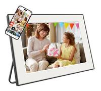 Frameo 10.6 Inch Smart WiFi Digital Photo Frame with Touch Screen 100% sRGB IPS Display, Auto-Rotate. Get Photos Instantly via App from Anywhere, 64GB Storage, Support SD Card/USB.