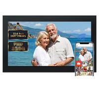 Frameo 15.6 Inch Digital Photo Frame with HD WiFi Touch Screen, Built-in 32 GB Memory, Automatic Rotation, Wall Mounting, Easily Share Photos and Videos via the App