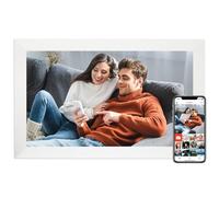 Frameo 15.6 Inch Digital Picture Frame WiFi, White Digital Photo Frame 1920x1080 IPS HD Touchscreen, 32GB Storage Share Photos/Videos, Tabletop&Wall-Mounted, Wedding, Birthday, Gifts for Loved Ones