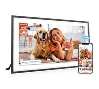 Frameo 15.6 Inch Large Digital Photo Frame, Digital Picture Frame with 32GB, 1920 * 1080 IPS HD Touch Screen, Tabletop&Wall-Mounted,Birthday,Wedding,Gifts for men/women/couples/Father/Mom/grandparents