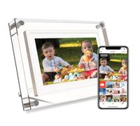 Frameo 7 INCH WiFi Acrylic Digital Photo Frame, 1024 x 600 IPS Screen Digital Photo Frame, 32GB Built-in Memory, Auto Rotate, Share Your Love Anytime, Anywhere
