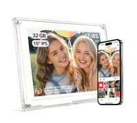 Frameo Digital Photo Frame, 10.1 Inch Thin Acrylic WiFi 1280 x 800 HD IPS Touch Screen with 32GB Memory Instantly Share Photos and Videos via Frameo App