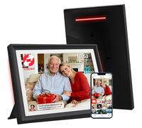 Frameo Digital Photo Frame 10.1 Inch WiFi with LED Mood Light - 32GB Memory, Touchscreen HD 1280 x 800, Auto Rotation, Instant Photo Sharing via App