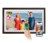 FRAMEO Digital Photo Frame, 21.5-Inch Large WiFi Digital Picture Frame with 1920x1080 FHD IPS Touch Screen, USB/Micro SD Wall Mountable Auto-Rotate, Easy Share Photos/Videos from Anywhere