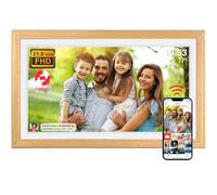 FRAMEO Digital Photo Frame 21.5 Inch with 1920 x 1080 FHD IPS LCD Touch Screen, Dual WiFi for Sharing Moments via the Frameo App, 32 GB Memory, Expandable via USB/SD Card, Auto Rotate, Wall