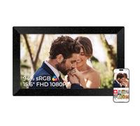 Frameo Digital Photo Frame 94% sRGB Stardust Black 15.6 inch WiFi 1920*1080 | Deep Black with Starlike Shimmer, Turning Everyday Photos into a Beautiful Part of Your home, A Gift for Loved Ones